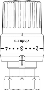 Picture of OVENTROP Thermostat „vindo RTD“ für RTD-Ventile der Fa. Danfoss, Art.Nr. : 1613066