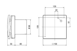 Picture of Maico ECA 100 ipro F - Zweistufiger Kleinraumventilator mit Lichtsteuerung, DN 100 - Art.-Nr.: 0084.0202