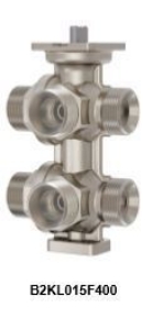 Picture of Sauter Sechsweg Kugelhahn mit Aussengewinde PN16 DN15 kvs=1.25 - Art.-Nr.: B2KL015F400