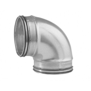 Picture of Lindab SAFE-Eckbogen gepresst - verzinkt DN 080, Typ: BKU-V-80-90