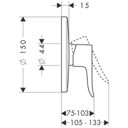 Bild von HANSGROHE Metris Einhebel-Brausenmischer Unterputz,  31685000