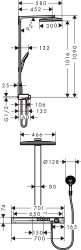 Picture of HANSGROHE Rainmaker Select 460 3jet Showerpipe,  27106400