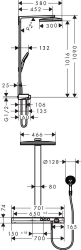 Picture of HANSGROHE Rainmaker Select 460 2jet Showerpipe,  27109400