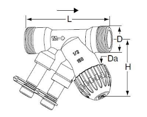 Bild von IMI Hydronic Engineering Kompaktregelventil TBV-C NF DN 15 AG/AG, Art.Nr.: 52 134-315