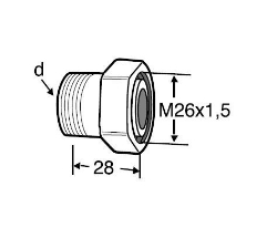 Bild von IMI Hydronic Engineering Heizkörperanschluss R1/2" für RADIETT-U, Art.Nr.: 50 720-115