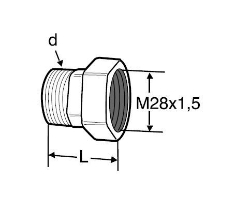 Bild von IMI Hydronic Engineering Heizkörperanschluss ohne Lanze R1/2" für RADIETT-S, Art.Nr.: 50 721-115