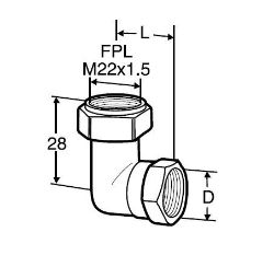 Picture of IMI Hydronic Engineering Winkelanschluss G1/2" L=25 mm, Art.Nr.: 50 484-115