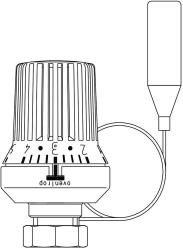Picture of OVENTROP Thermostat „Uni XH“ 7-28 °C, 0 * 1-5, Fernfühler 5 m, weiß, Art.Nr. : 1011566