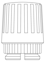 Picture of OVENTROP Handregulierkopf Anschluss Klemmverbindung, weiß, Art.Nr. : 1012575