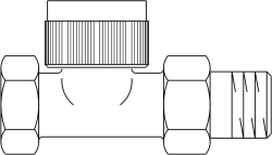 Picture of OVENTROP Thermostatventil „ADV 9“ DN15, PN10, Dg, Rp 1/2 IG x R 1/2 AG, Art.Nr. : 1188464