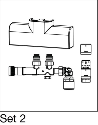 Picture of OVENTROP Anschluss-Set für Badheizkörper Multiblock T-RTL + "SH" chrom, Art.Nr. : 1184288