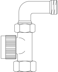 Picture of OVENTROP Thermostatventil „A“ DN 15, PN 10, Durchgang mit Bogen, Art.Nr. : 1181304