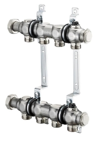 Picture of OVENTROP Edelstahl-Verteiler „Multidis SH“ für Heizkörperanbindung mit G ¾ AG, 12 Kreise, Art.Nr. : 1407162