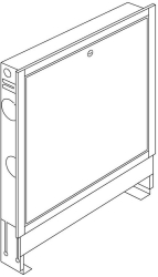 Picture of OVENTROP Einbauschrank Nr. 3 B 900 x H 760-885 x T 115-180 mm, Art.Nr. : 1401153