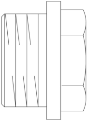 Picture of OVENTROP Blindstopfen G ⅜ AG, PN 10, selbstdichtend, Messing, vernickelt, Art.Nr. : 1101703