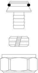 Picture of OVENTROP Klemmringverschraubung „Ofix K“ für G ¾ AG, 12 x 2,0 mm, für Kunststoffrohre, ÜM roh, Art.Nr. : 1027772