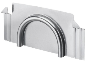 Picture of OVENTROP Wärmeleitbogen für „Cofloor“ System Trockenbau aus verzinktem Stahlblech, 245 x 110 x 0,5 mm, Art.Nr. : 1402855