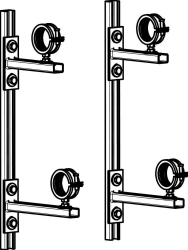 Picture of OVENTROP Konsole für „Multidis SFI“ 2fach, Stahl verzinkt, höhen- und tiefenverstellbar, Art.Nr. : 1414490