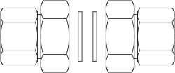 Bild von OVENTROP Tüllenanschluss-Set für „Cocon QTZ/QTR“ Set = 2 Tüllen mit IG, flachdichtend, mit ÜM, ½, Art.Nr. : 1140892