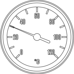 Picture of OVENTROP OVENTROP-Thermometer für "Regumat" DN25 (Ausf. 2015) / DN32 (Ausf. 2013), rot, Art.Nr. : 1357099