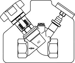 Picture of OVENTROP Strangregulierventil „Aquastrom C“ beiderseits IG, DN 15, mit Isolierung, Art.Nr. : 4208104