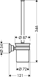 Picture of AXOR Montreux WC Bürstenhalter Wandversion, Art.Nr. 42035000