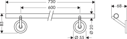 Picture of AXOR Starck Badetuchhalter 600 mm, Art.Nr. 40806000