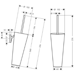 Picture of AXOR Starck Organic WC Bürstenhalter Wandversion, Art.Nr. 42735000