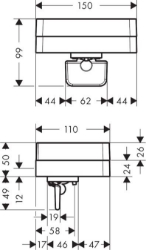 Picture of AXOR Universal Accessories Flüssigseifenspender mit Ablage, Art.Nr. 42819000