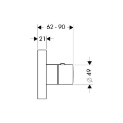 Picture of AXOR ShowerCollection Thermostatmodul 120/120 Square Unterputz, Art.Nr. 10755000