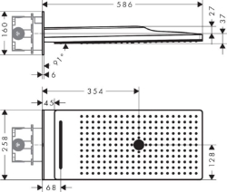Picture of AXOR ShowerSolutions Kopfbrause 250/580 3jet, Art.Nr. 35283000