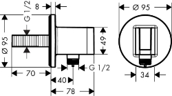 Picture of AXOR ShowerSolutions Portereinheit Round, Art.Nr. 36733000