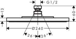 Picture of AXOR Starck Tellerkopfbrause 240 1jet, Art.Nr. 28494000