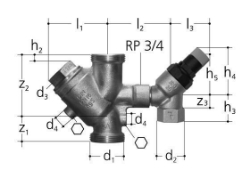 Picture of JRG Sicherheitsgruppe BR 1, PN 10 - 6 bar, DN25 - Art.Nr. : 1631.025