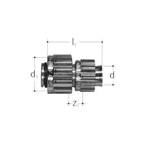 Picture of JRG Sanipex Bördel-Adapter, vernickelt, d 12(mm), Art.Nr. : 5490.012
