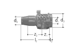 Picture of JRG Sanipex Dose gerade, d 16(mm), GN 1∕2(inch), Art.Nr. : 5401.100