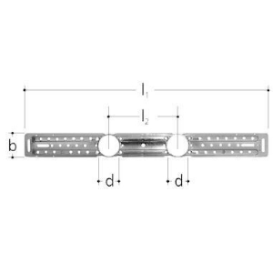 Bild von JRG Sanipex Dosenhalter, doppelt, l2 553mm, Art.Nr. : 5741.003