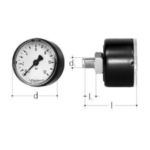 Picture of JRG Sanipex Manometer, GN (inch): 1∕8, Art.Nr. : 8106040