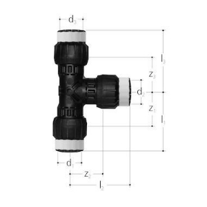 Bild von JRG Sanipex MT T-Stück,  d-d-d  (mm) :40 - 40 - 40, Art.Nr. : 4650.040