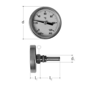Picture of JRG Sanipex Thermometer, GN (inch): 1∕4, , Art.Nr. : 8349.080