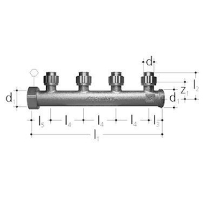 Picture of JRG Sanipex Verteiler 4-fach, d 16mm, Art.Nr. : 5423.016