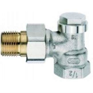 Picture of Honeywell Resideo Rücklaufverschraubung Verafix Messing, vernickelt, Eck, 3/8",  Art.Nr. : V2400E0010