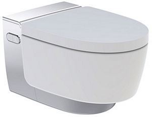 Picture of Geberit Schweiz - AquaClean Mera Standard, WC-Komplettanlage, wandhängend, glanzverchromt - Art.-Nr.: 146.200.21.1 Herkunft Schweiz mit CH Garantie