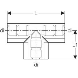 Picture of Geberit Abschluss für T-Stück, di  16 / 20 mm, L 22 cm, Art.-Nr. 601.837.00.1