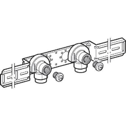 Picture of Geberit Anschlusswinkel 90° vormontiert, zweifach, mit Adapter MeplaFix, DN 15, d MF20 mm, Art.-Nr. 632.855.00.1