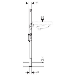 Picture of Geberit Duofix Element für Waschtisch, 112 cm, Standarmatur mit Unterputzfunktionsbox, Art.Nr. : 111.552.00.1