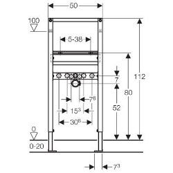 Picture of Geberit Duofix Element für Waschtisch, 112 cm, Standarmatur, Art.Nr. : 111.426.00.1