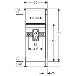 Picture of Geberit Duofix Element für Waschtisch, 112 cm, Standarmatur, mit Unterputzsiphon, Art.Nr. : 111.475.00.1