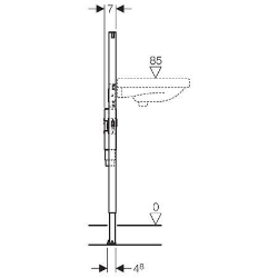 Picture of Geberit Duofix Element für Waschtisch, 112 cm, Standarmatur, mit Unterputzsiphon, Art.Nr. : 111.475.00.1