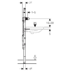 Picture of Geberit Duofix Element für Waschtisch, 130 cm, Wandarmatur mit Unterputzfunktionsbox, mit Unterputzsiphon, Art.Nr. : 111.564.00.1